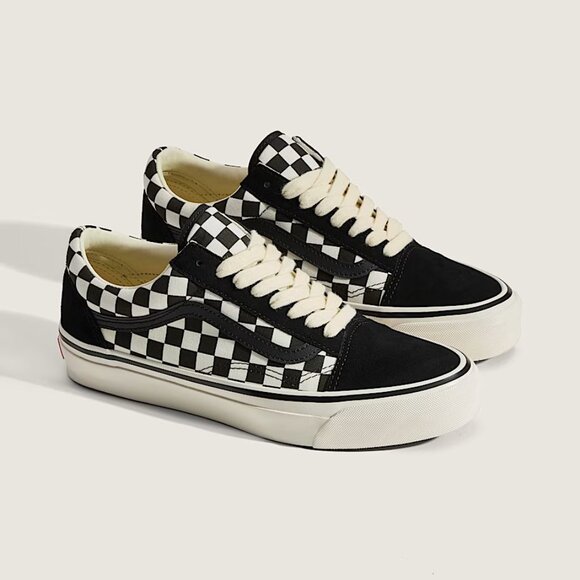 Vans Premium Old Skool Checkerboard Black White VN000D56BZW Check Skate Mens 13 - Picture 10 of 14